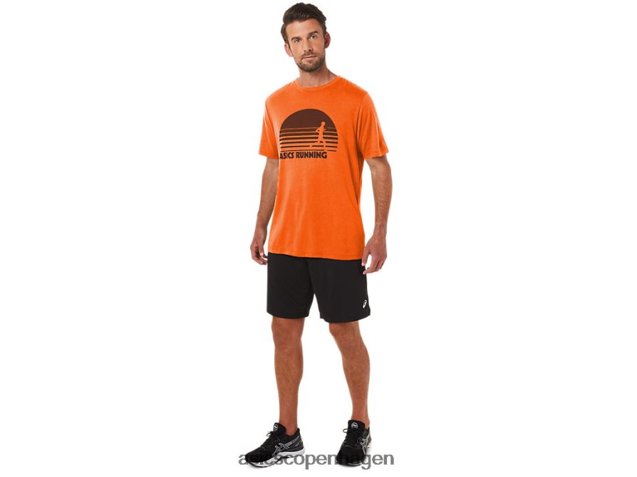 Asics sunrise runner grafisk t-shirt morgenfrue orange lyng Z206F61186
