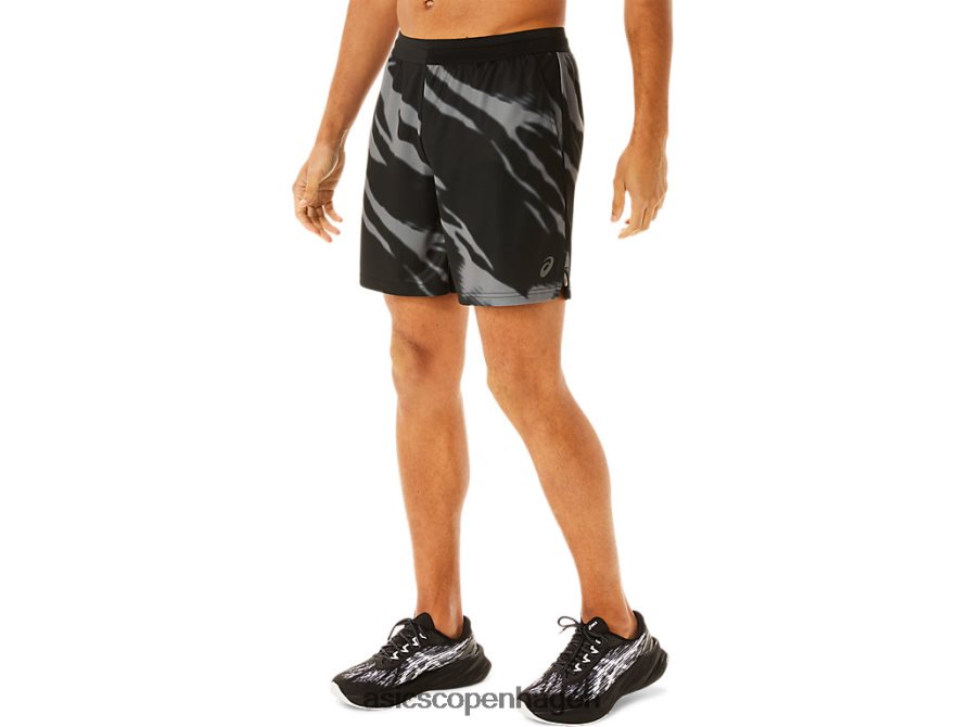 Asics sæsonbetonede shorts med all over print ydeevne sort/grafitgrå Z206F6995