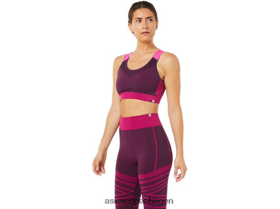 Asics sømløs bh dyb blomme Z206F63512