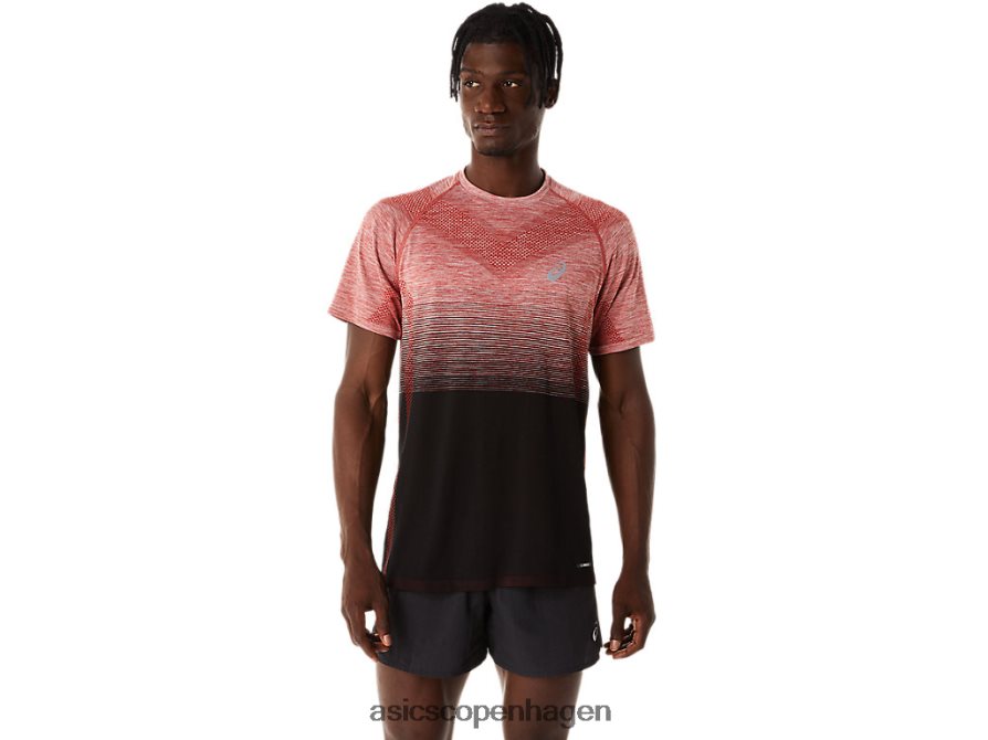 Asics sømløs kortærmet top performance sort/krydderi latte Z206F6119