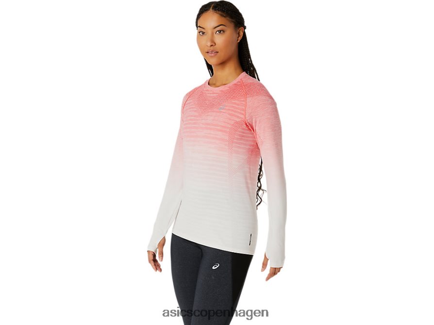 Asics sømløs langærmet top fløde/papaya Z206F62210