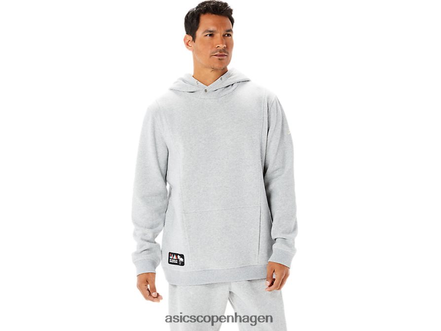 Asics søndag fleece hættetrøje lam lysegrå lyng Z206F61346