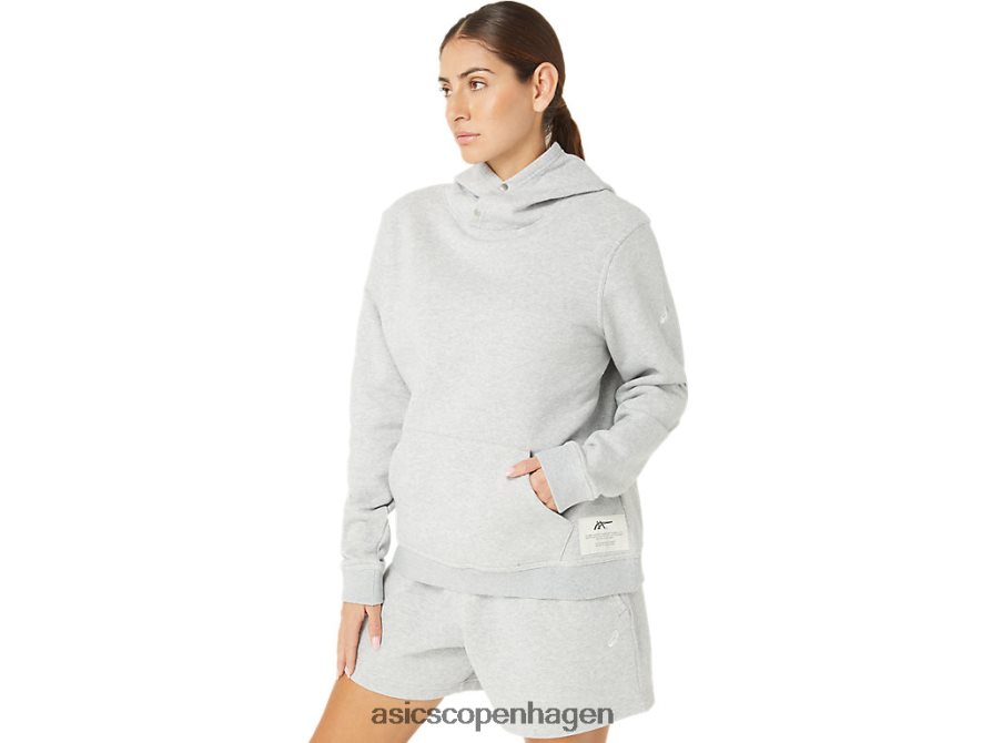 Asics søndag sana fleece hættetrøje lysegrå lyng Z206F62178