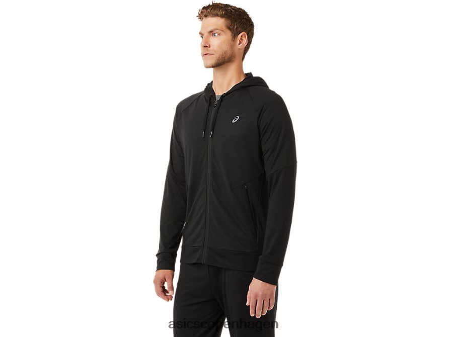 Asics tech hættetrøje med fuld lynlås ydeevne sort Z206F62029