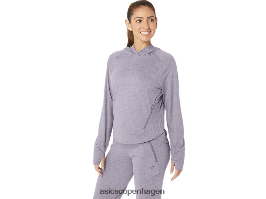 Asics tech po hættetrøje 20 skumringsviolet spacedye Z206F62351