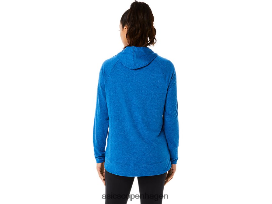 Asics tech pullover hættetrøje lake drive spacedye/klar blå Z206F63320