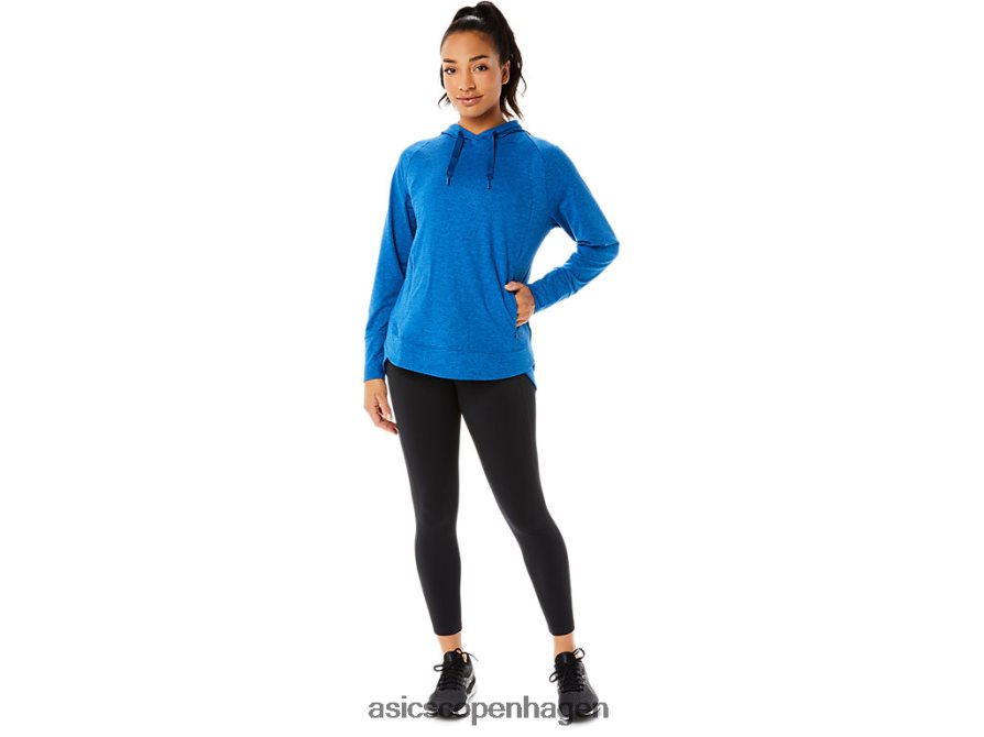 Asics tech pullover hættetrøje lake drive spacedye/klar blå Z206F63320
