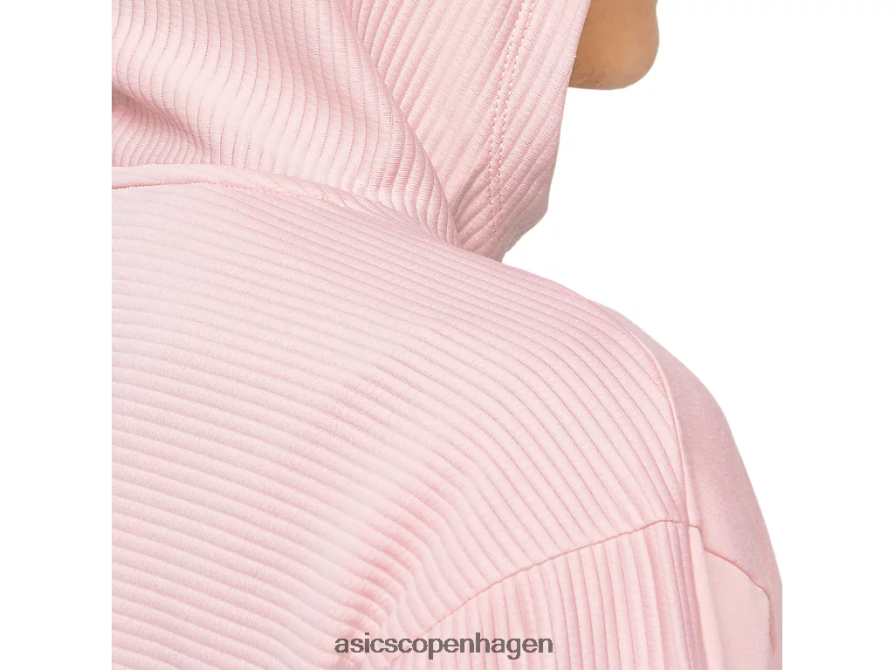 Asics thermopolis fleece hættetrøje med fuld lynlås ingefær fersken Z206F64143