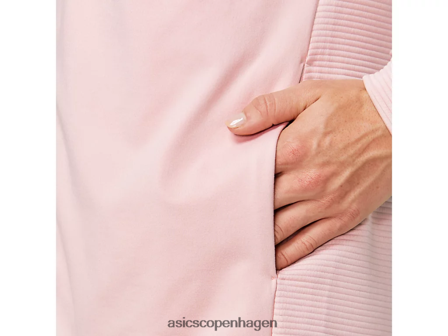 Asics thermopolis fleece hættetrøje med fuld lynlås ingefær fersken Z206F64143