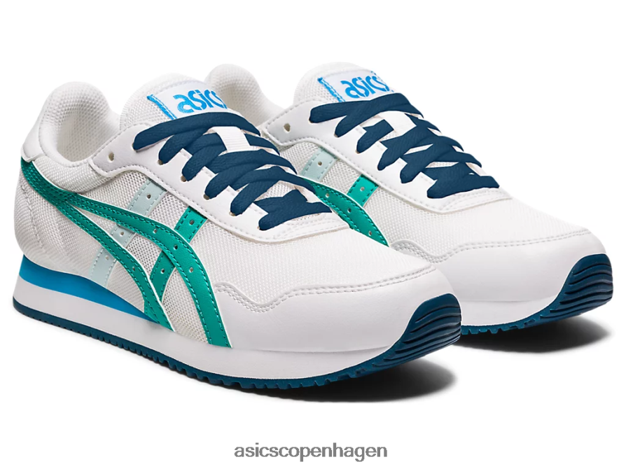 Asics tiger runner folkeskole hvid/baltisk juvel Z206F64479