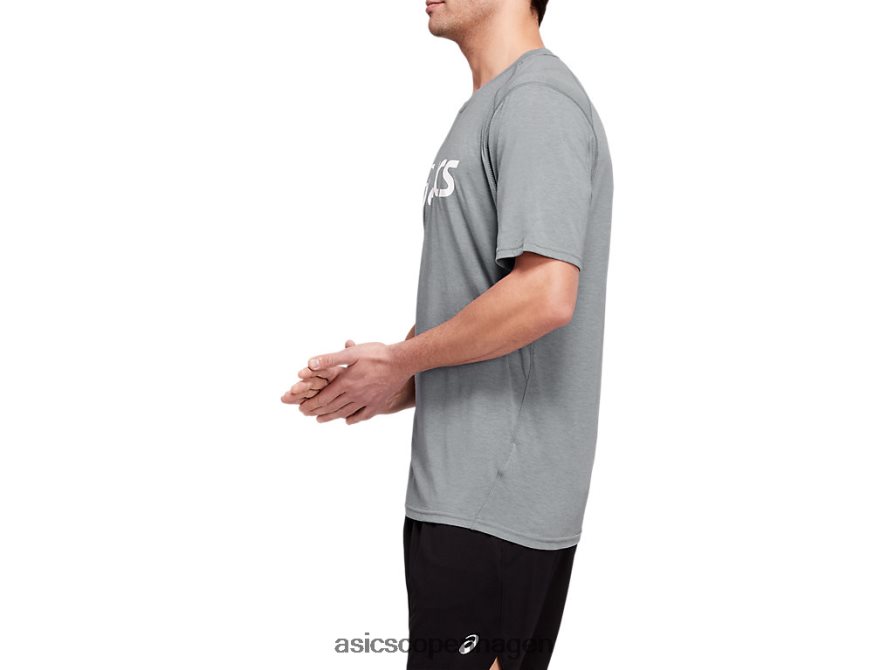 Asics triblend trænings-kortærmet top pladestenslyng/hvid Z206F61987