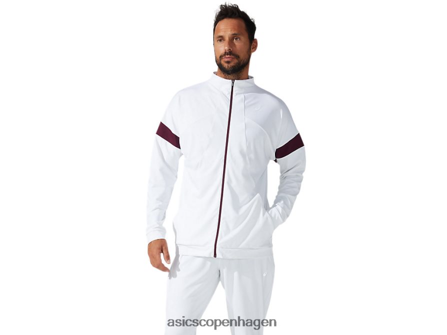 Asics træningsjakke strålende hvid/dyb mars Z206F61785