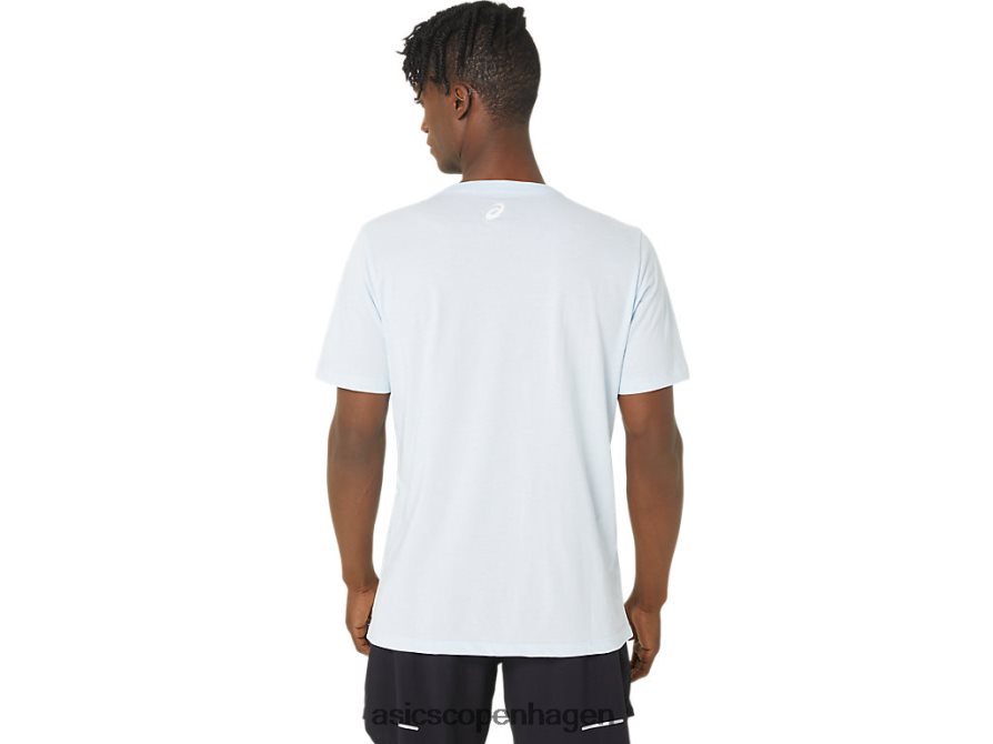 Asics unisex atletik grafisk t-shirt blød himmel Z206F6179