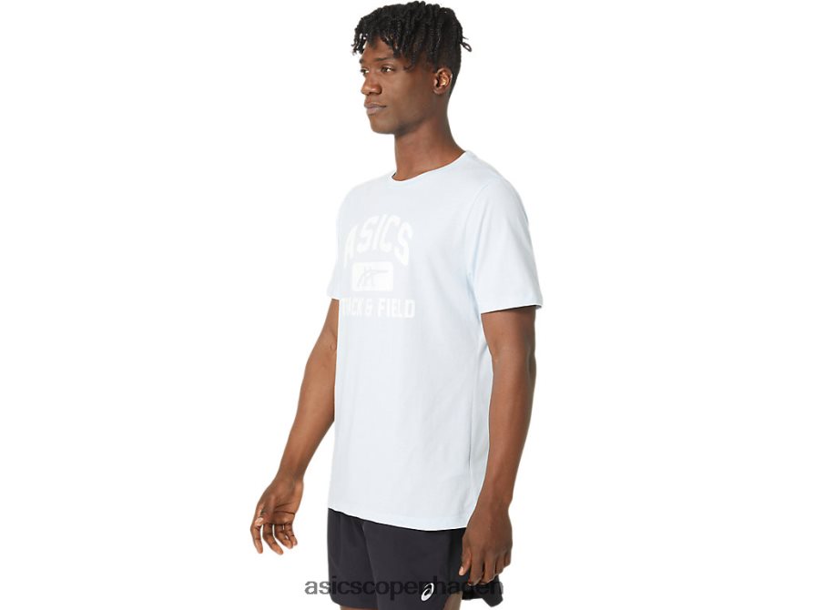 Asics unisex atletik grafisk t-shirt blød himmel Z206F6179