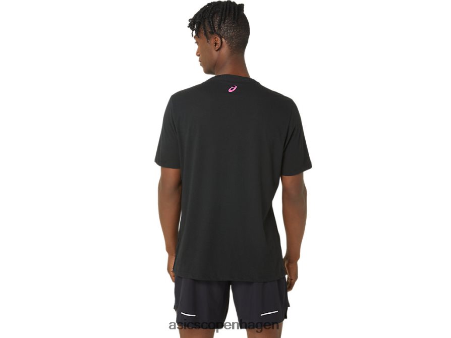 Asics unisex atletik grafisk t-shirt ydeevne sort Z206F667