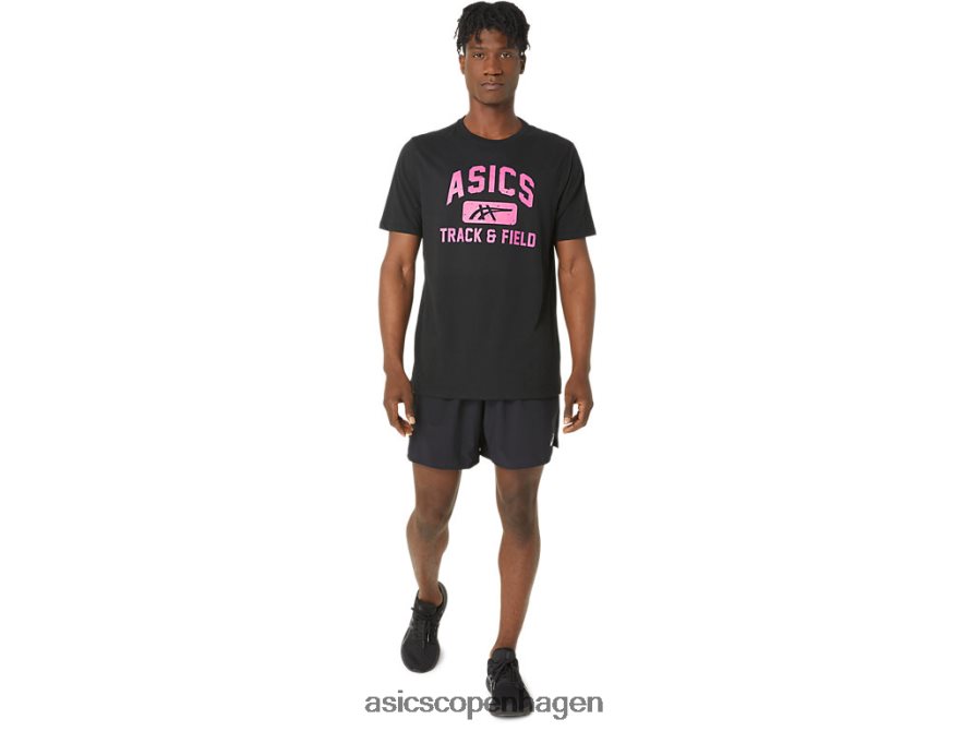 Asics unisex atletik grafisk t-shirt ydeevne sort Z206F667