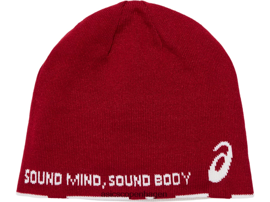 Asics unisex beanie handske sæt birk/tranebær Z206F6837