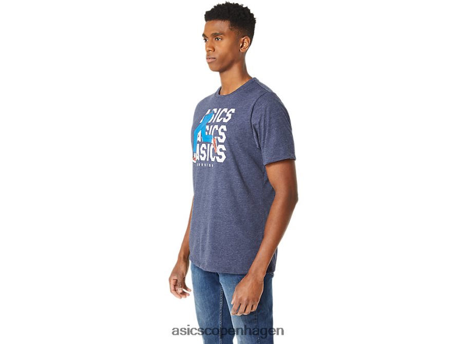 Asics unisex blue jean mile crew t-shirt ærtelyng Z206F625
