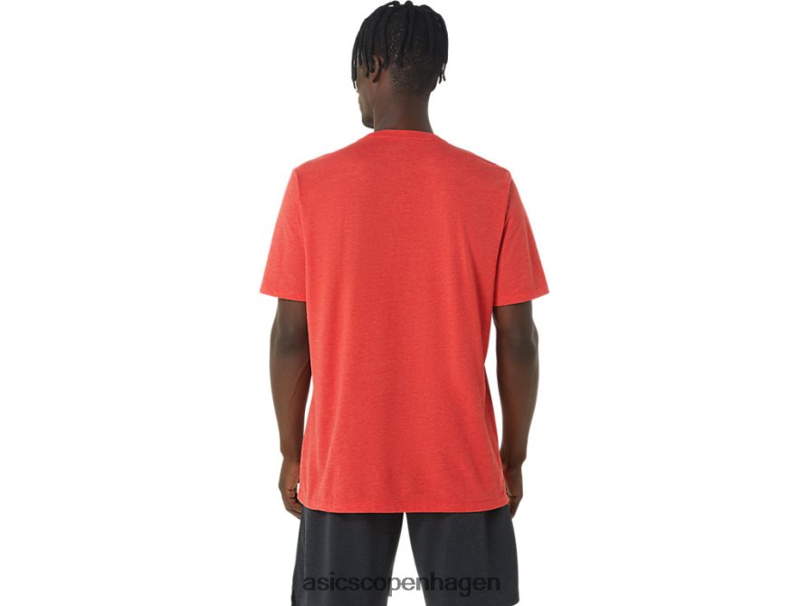 Asics unisex wrestling grafisk t-shirt klassisk rød lyng Z206F6848