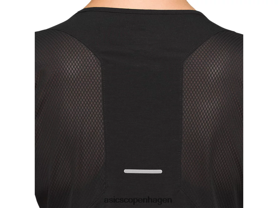 Asics v-hals kortærmet top ydeevne sort Z206F64183