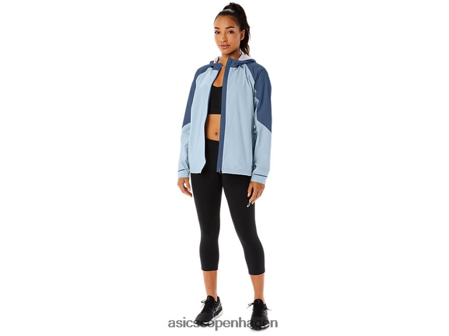 Asics vandtæt jakke himmel/storhaj Z206F62175
