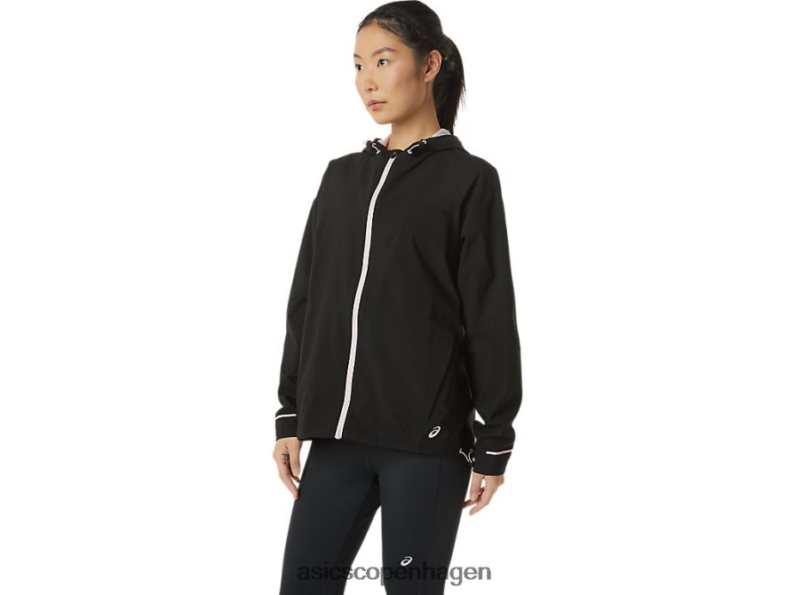 Asics vandtæt jakke præstation sort/næppe rose Z206F63334