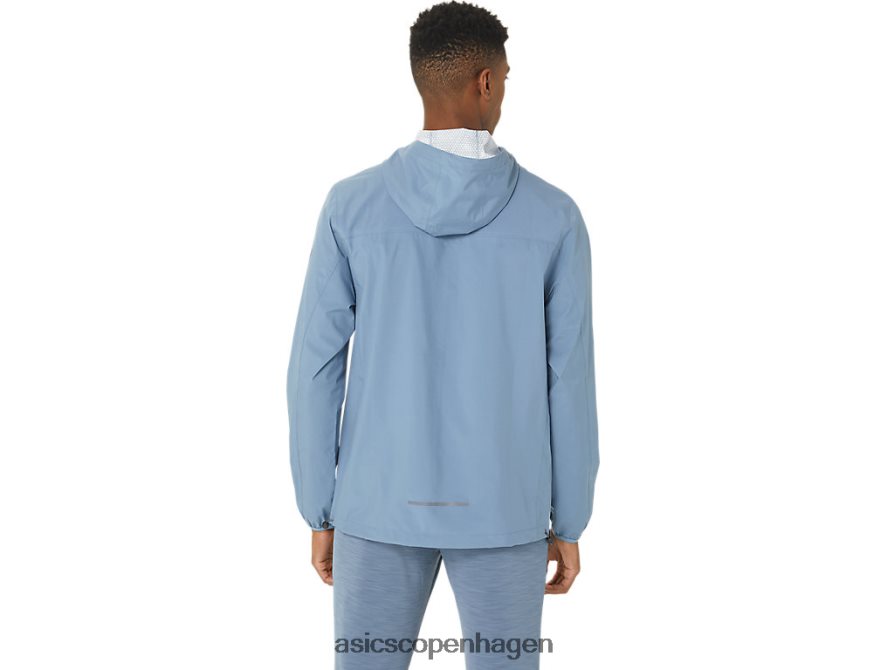 Asics vandtæt jakke stålblå/bæregrå Z206F6214
