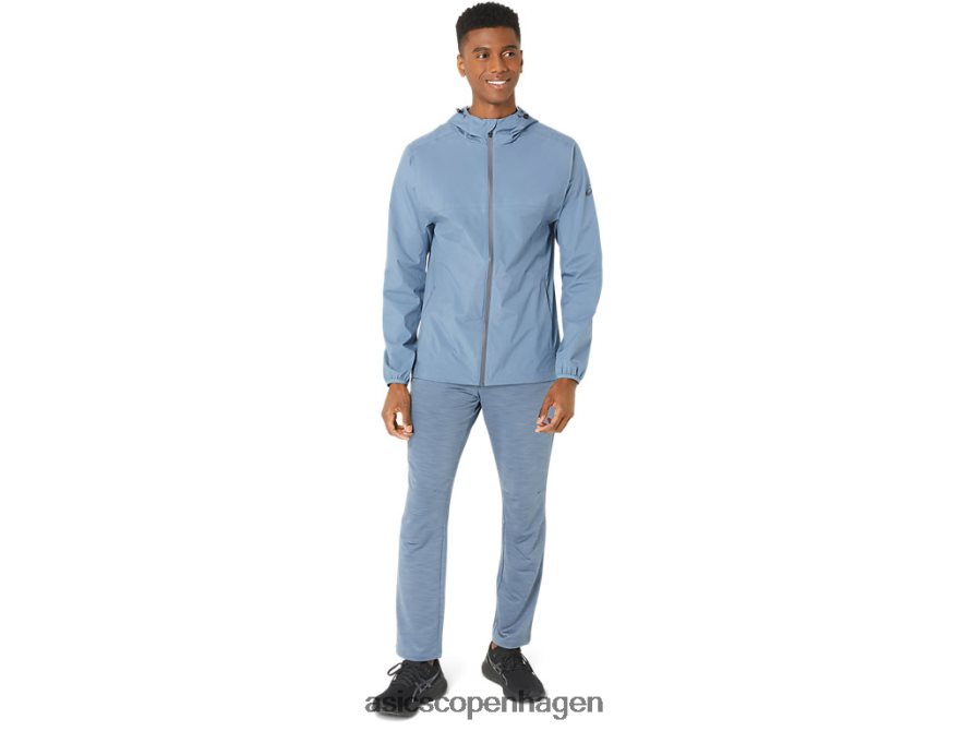 Asics vandtæt jakke stålblå/bæregrå Z206F6214