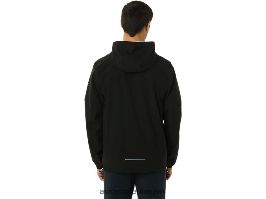 Asics vandtæt jakke ydeevne sort/farlig grøn Z206F61403