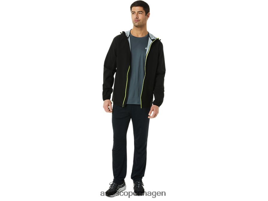Asics vandtæt jakke ydeevne sort/farlig grøn Z206F61403