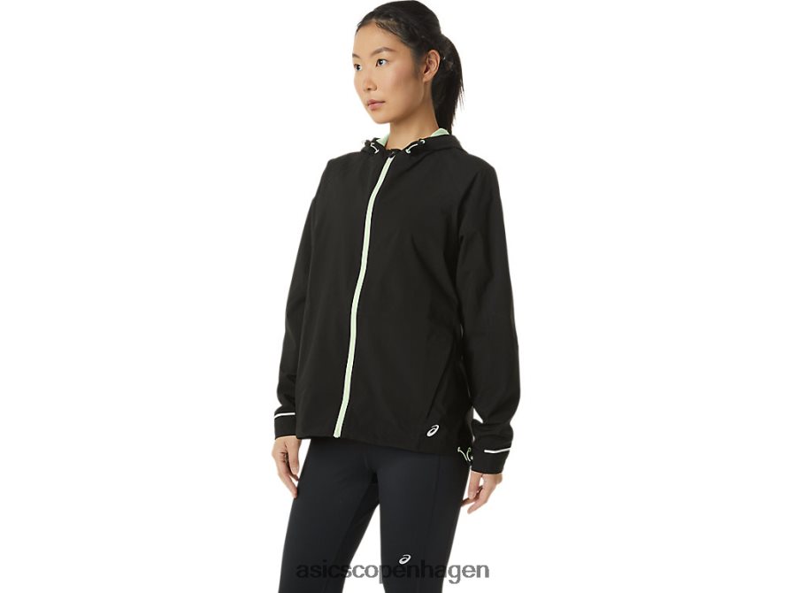 Asics vandtæt jakke ydeevne sort/hviskgrøn Z206F62168