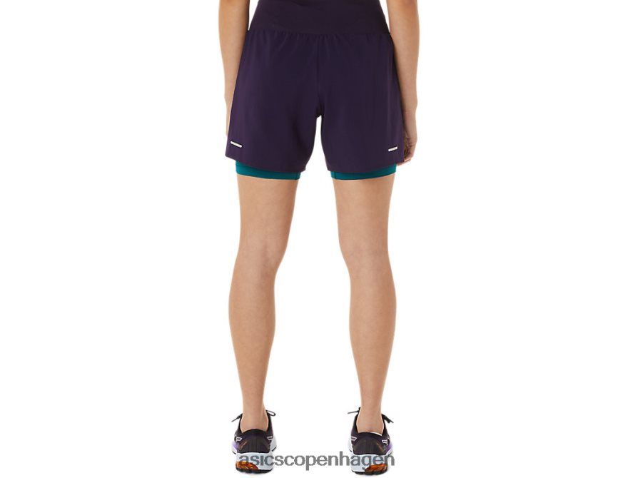 Asics vej 2-n-1 55i kort natskygge/fløjlsfyr Z206F63025