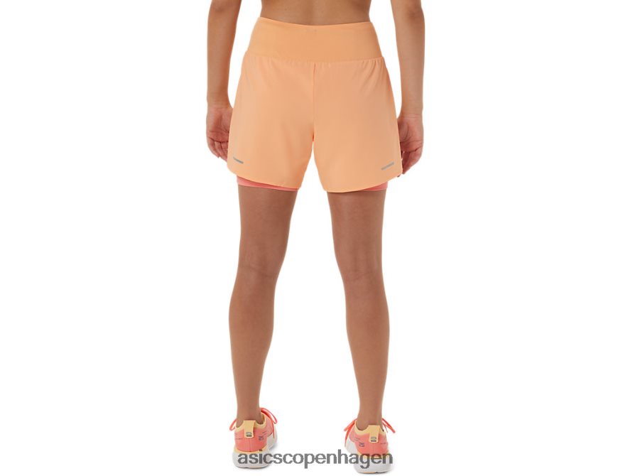 Asics vej 2-n-1 55i kort sommerklit/papaya Z206F62564