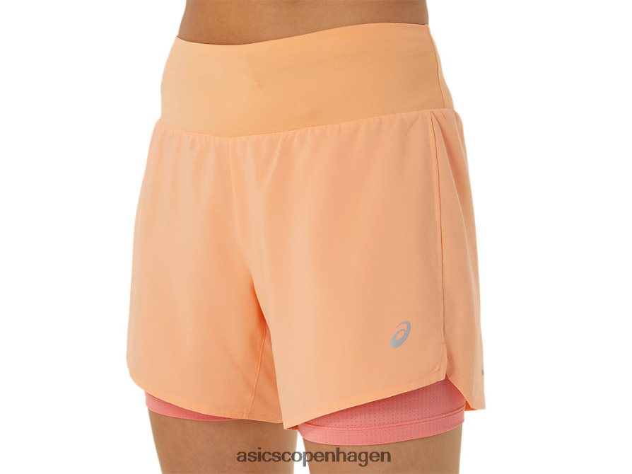 Asics vej 2-n-1 55i kort sommerklit/papaya Z206F62564