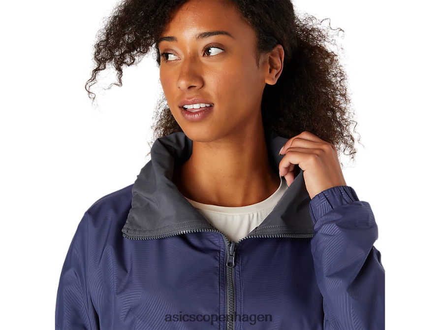 Asics vendbar jakke tordenblå/bæregrå Z206F63670