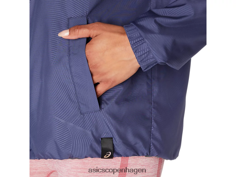 Asics vendbar jakke tordenblå/bæregrå Z206F63670