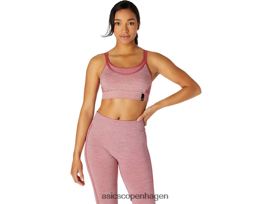 Asics vendbar sømløs bh røgfarvet rose Z206F63664