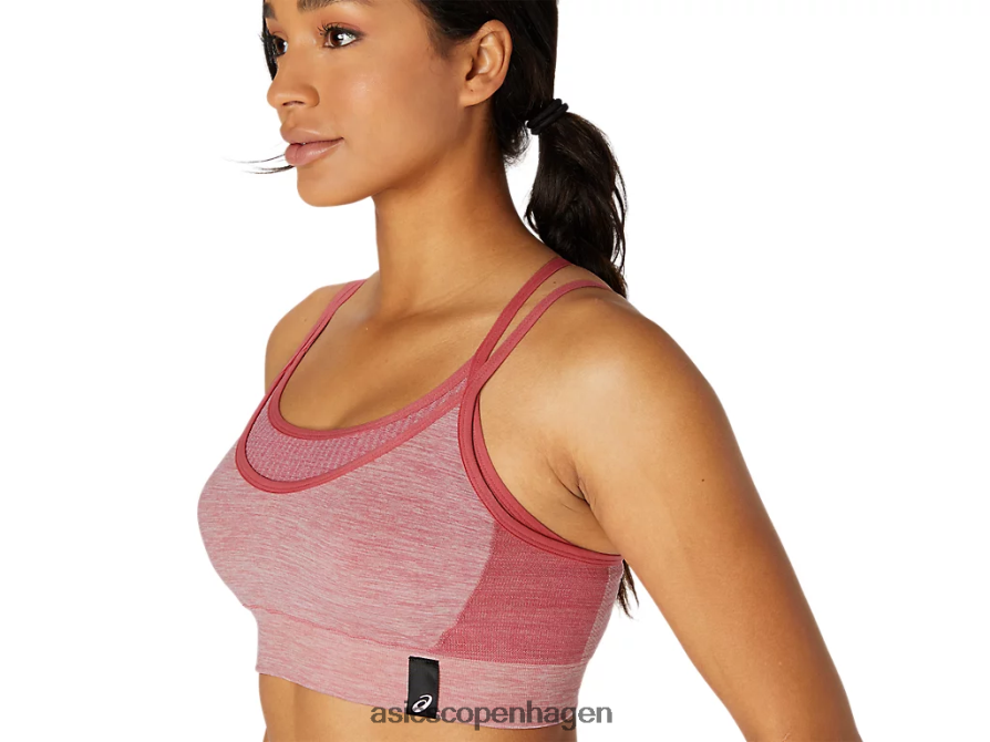 Asics vendbar sømløs bh røgfarvet rose Z206F63664