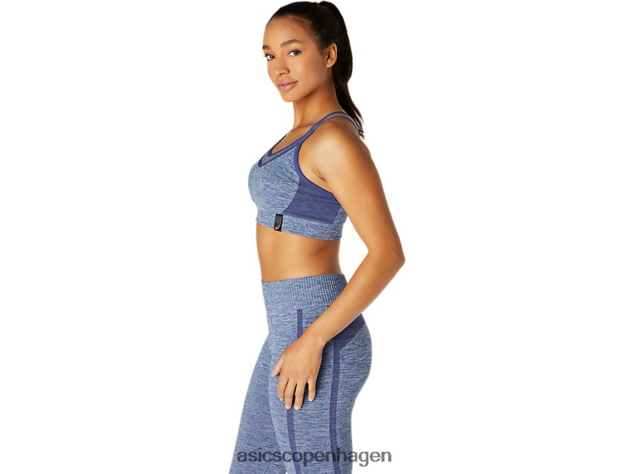 Asics vendbar sømløs bh torden blå Z206F63662