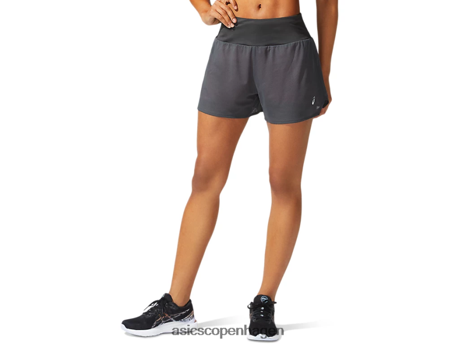 Asics ventilere 2-n-1 35i kort grafitgrå/ferskenblad Z206F63975