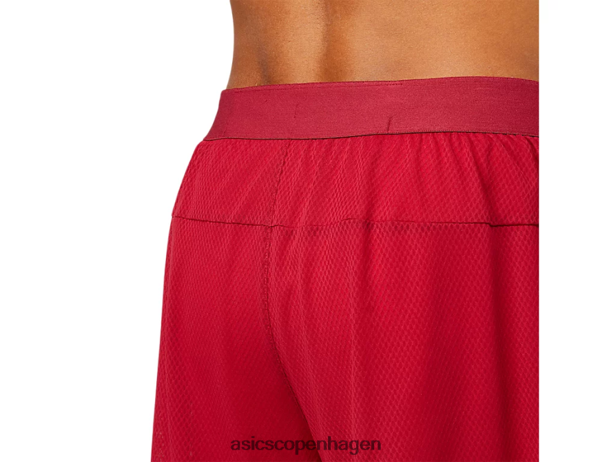 Asics ventilere 2-n-1 5i kort bordeaux/elektrisk rød Z206F61803