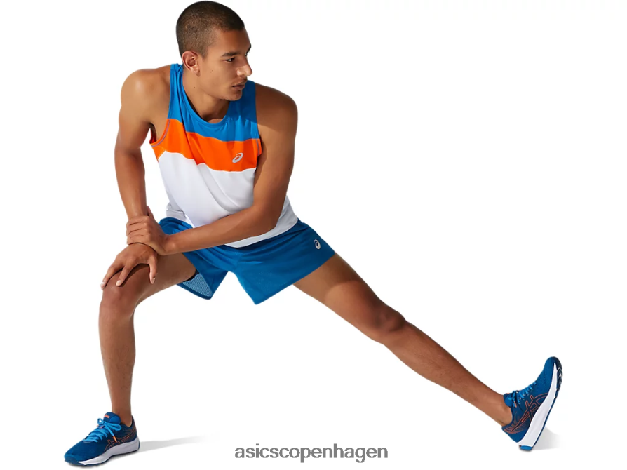 Asics ventilere 2-n-1 5i kort genfødt blå/fransk blå Z206F61911