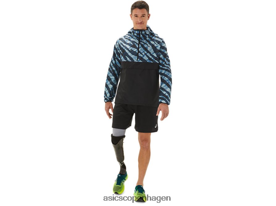 Asics vild camo anorak azurblå/performance sort Z206F61102