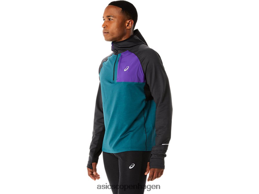 Asics vinterløb langærmet hættetrøje fløjlsfyrlyng/sort Z206F6840