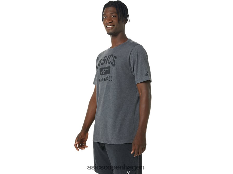 Asics volleyball grafisk t-shirt mørkegrå lyng Z206F6878