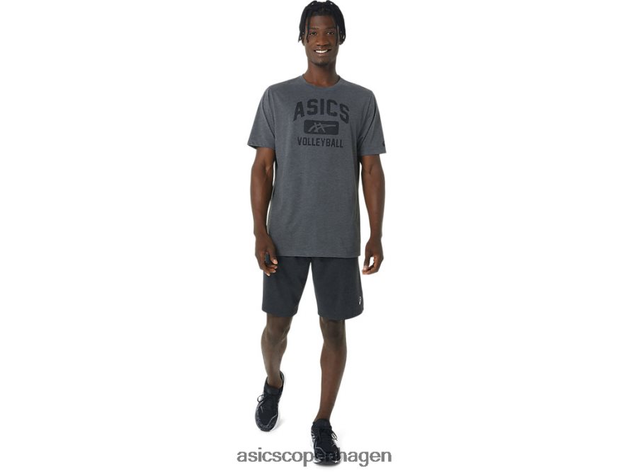 Asics volleyball grafisk t-shirt mørkegrå lyng Z206F6878