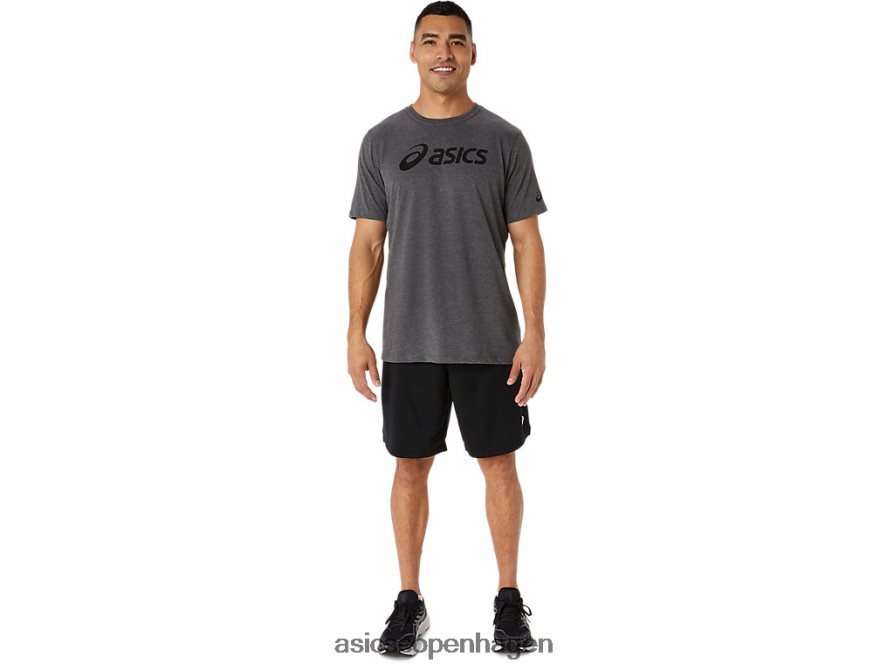 Asics xg kortærmet lockup-logo-t-shirt mørkegrå lyng Z206F62076
