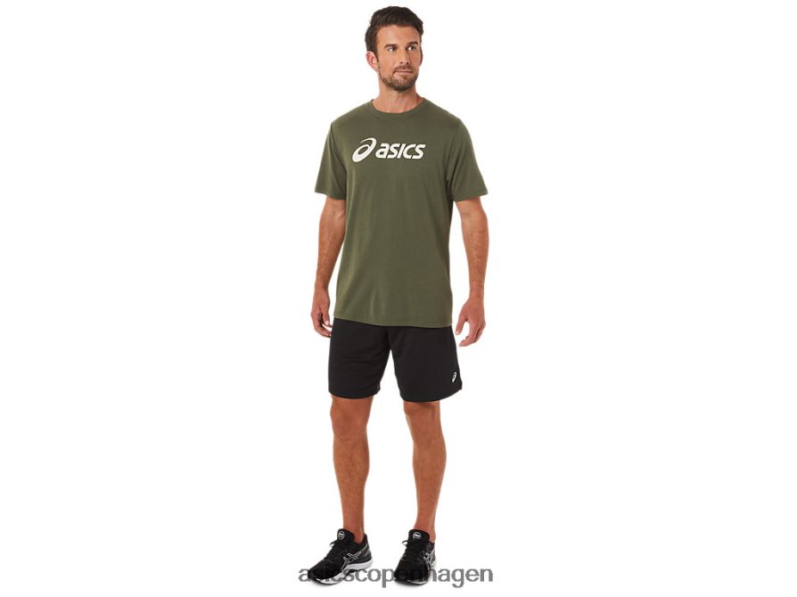 Asics xg kortærmet lockup-logo-t-shirt oliven lærred Z206F61655