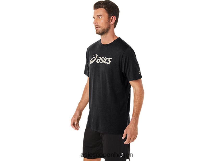 Asics xg kortærmet lockup-logo-t-shirt ydeevne sort Z206F611