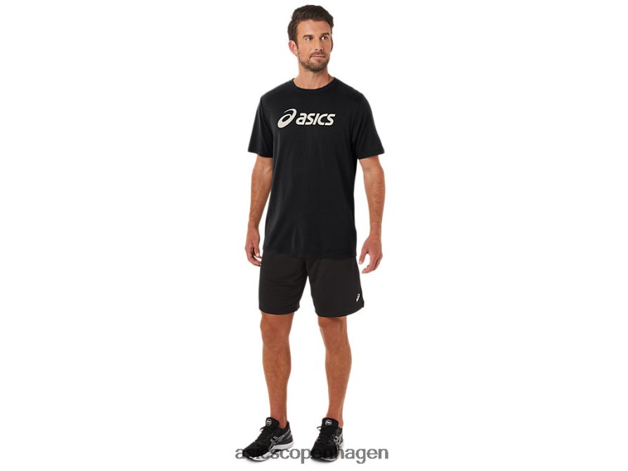 Asics xg kortærmet lockup-logo-t-shirt ydeevne sort Z206F611